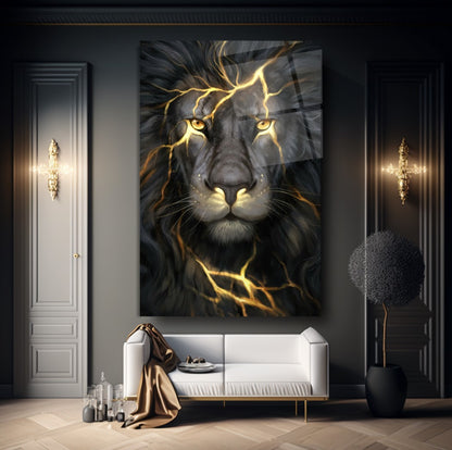 Leone d’Oro Quadro in Vetro Temperato