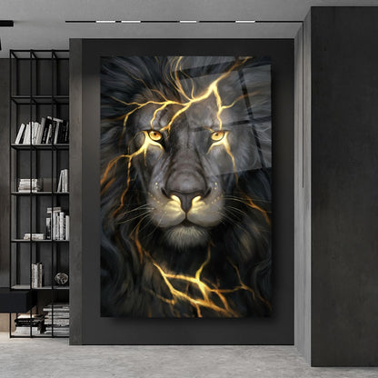 Leone d’Oro Quadro in Vetro Temperato