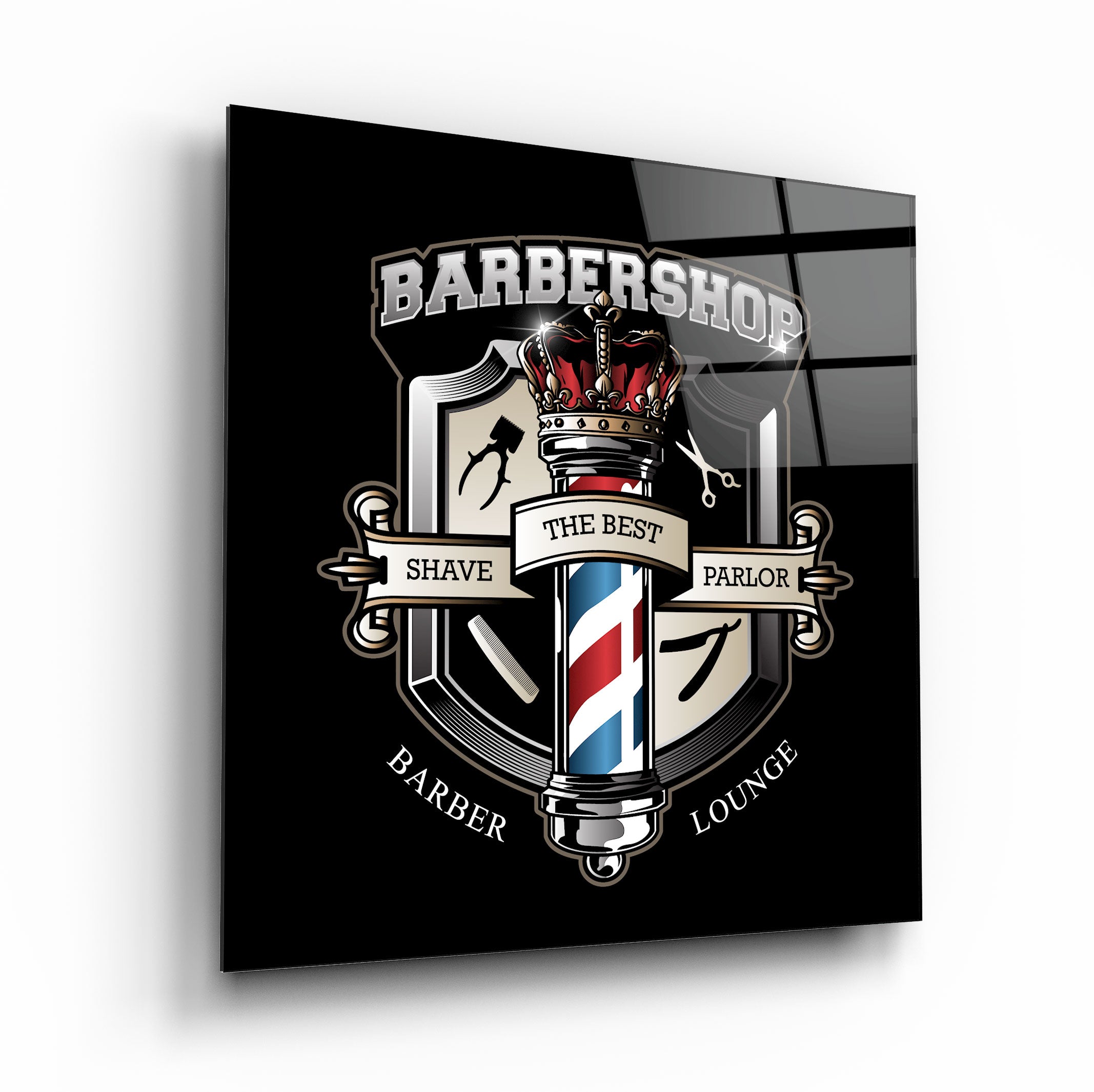 Barbershop Glass Wall Art