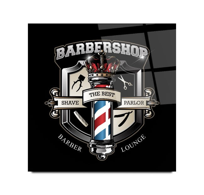 Barbershop Glass Wall Art