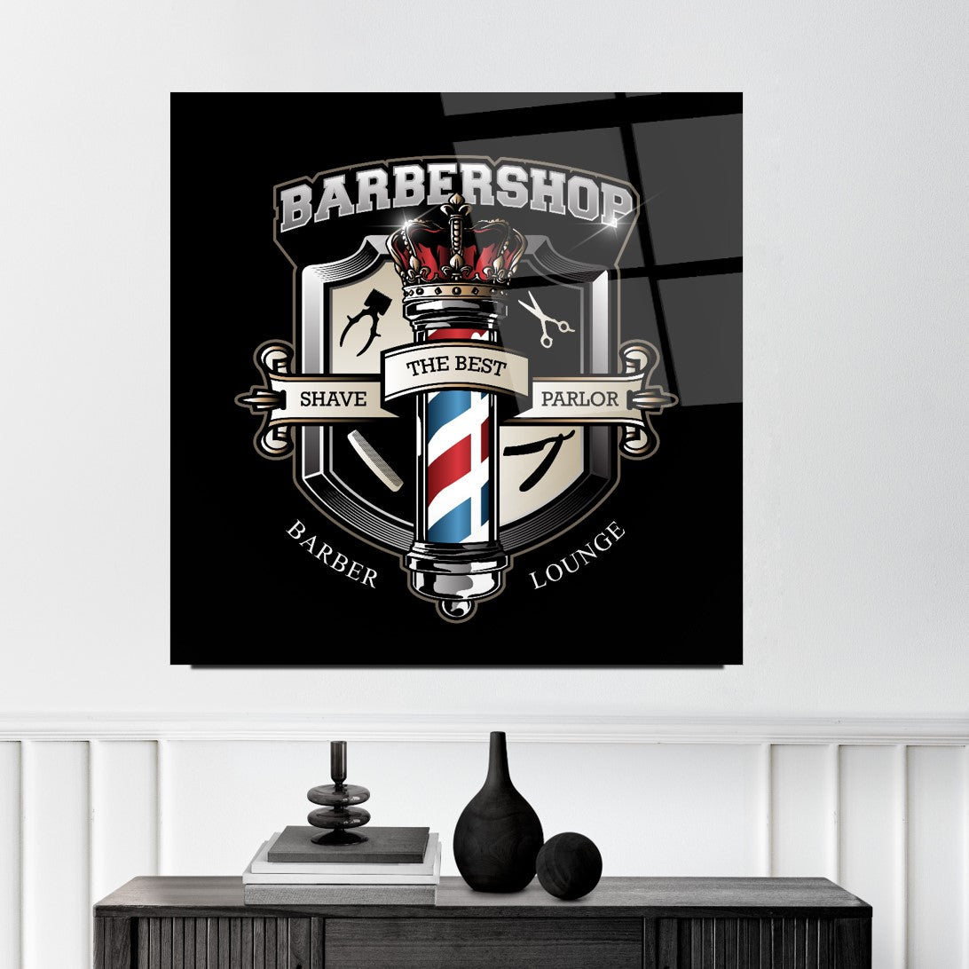 Barbershop Glass Wall Art