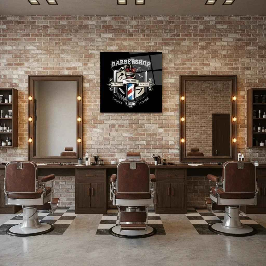 Barbershop Glass Wall Art