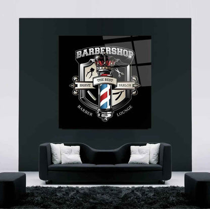 Barbershop Glass Wall Art