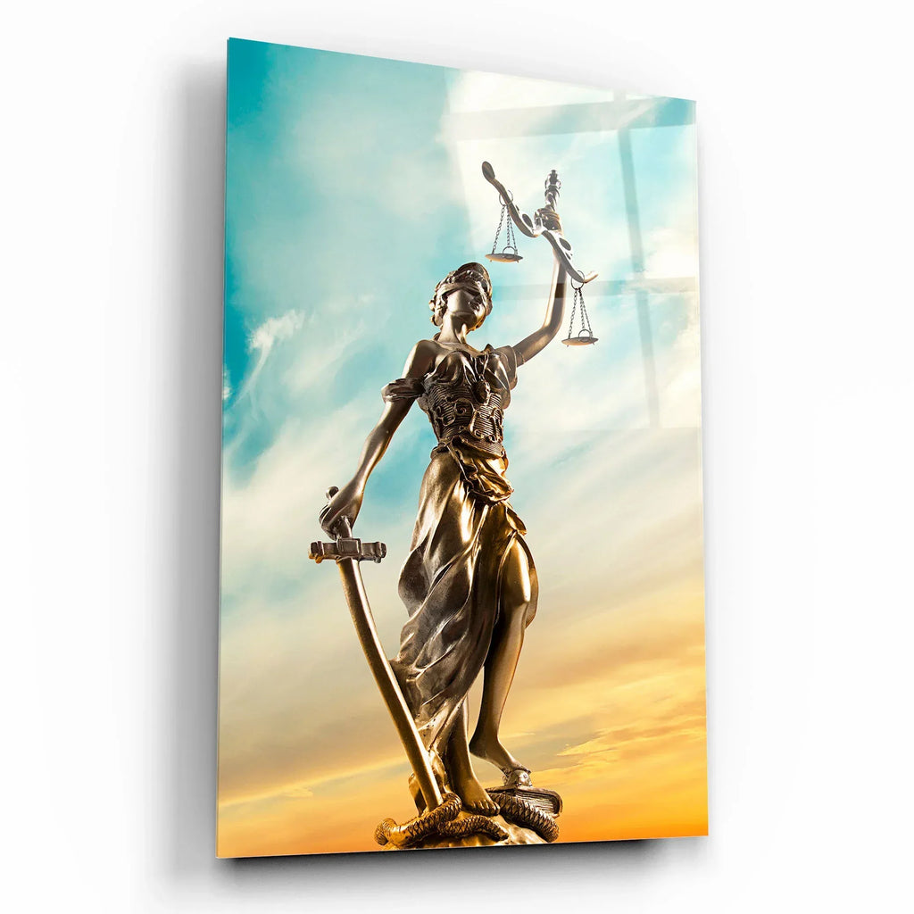 Goddess Themis Glass Wall Art - LUXARTDECO
