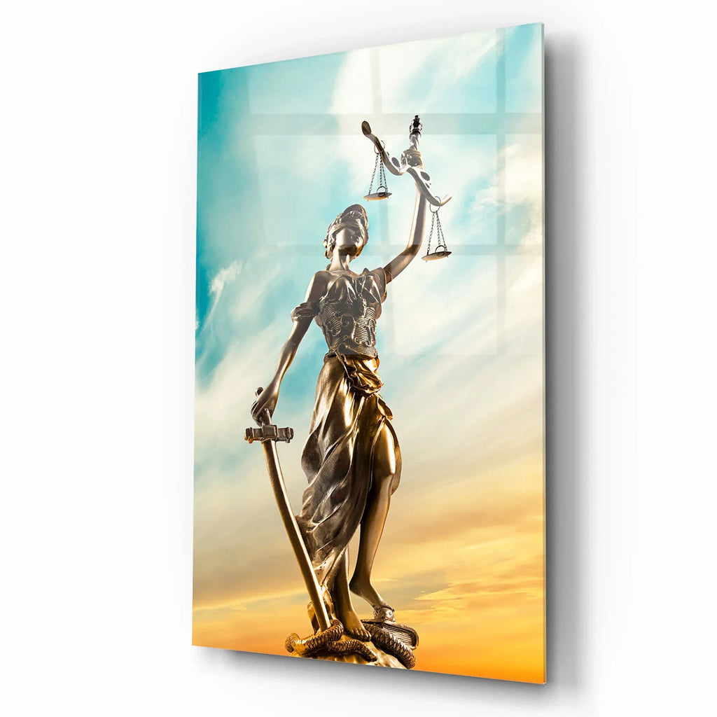 Goddess Themis Glass Wall Art - LUXARTDECO