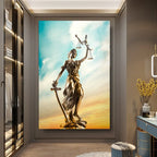 Goddess Themis Glass Wall Art - LUXARTDECO