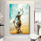 Goddess Themis Glass Wall Art - LUXARTDECO