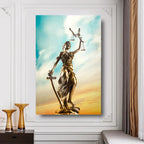 Goddess Themis Glass Wall Art - LUXARTDECO