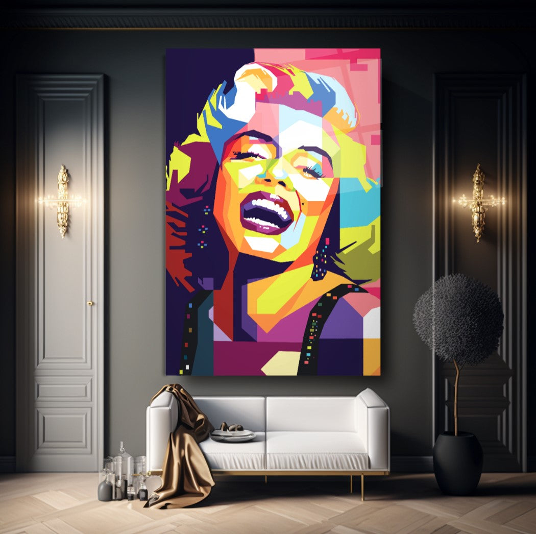 Marilyn Monroe Quadro in Vetro Temperato