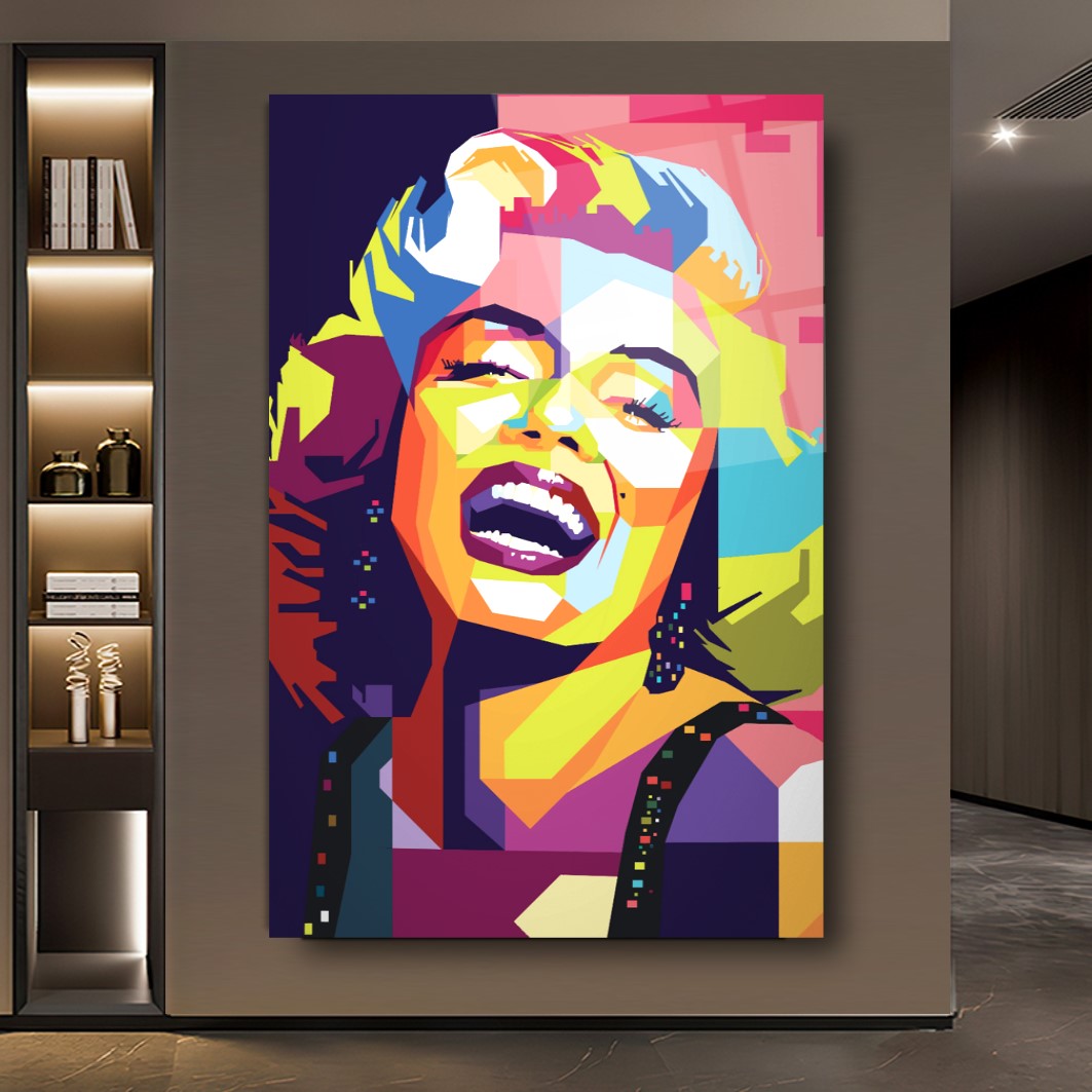 Marilyn Monroe Quadro in Vetro Temperato