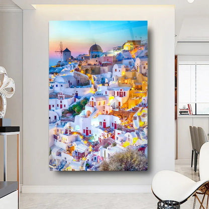 Greece Glas Wall Art - LUXARTDECO