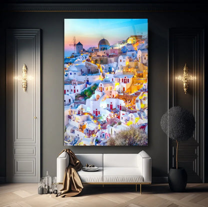Greece Glas Wall Art - LUXARTDECO