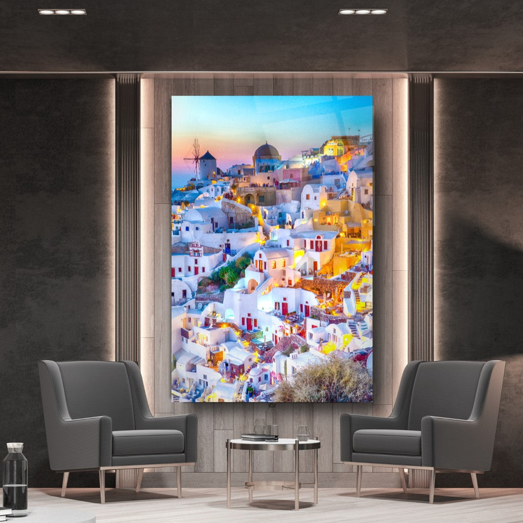 Art mural en verre grec
