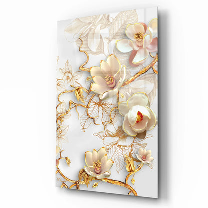 Magnolia Glas Wall Art - LUXARTDECO