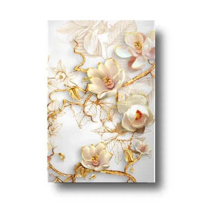 Magnolia Glas Wall Art - LUXARTDECO