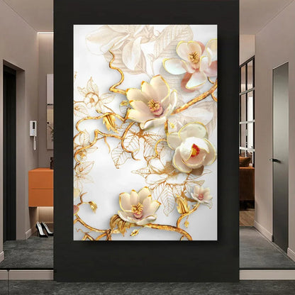 Magnolia Glas Wall Art - LUXARTDECO