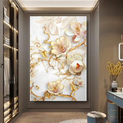 Magnolia Glas Wall Art - LUXARTDECO