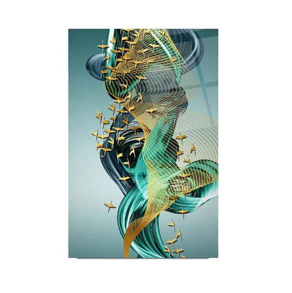 Birds Glass Wall Art - LUXARTDECO