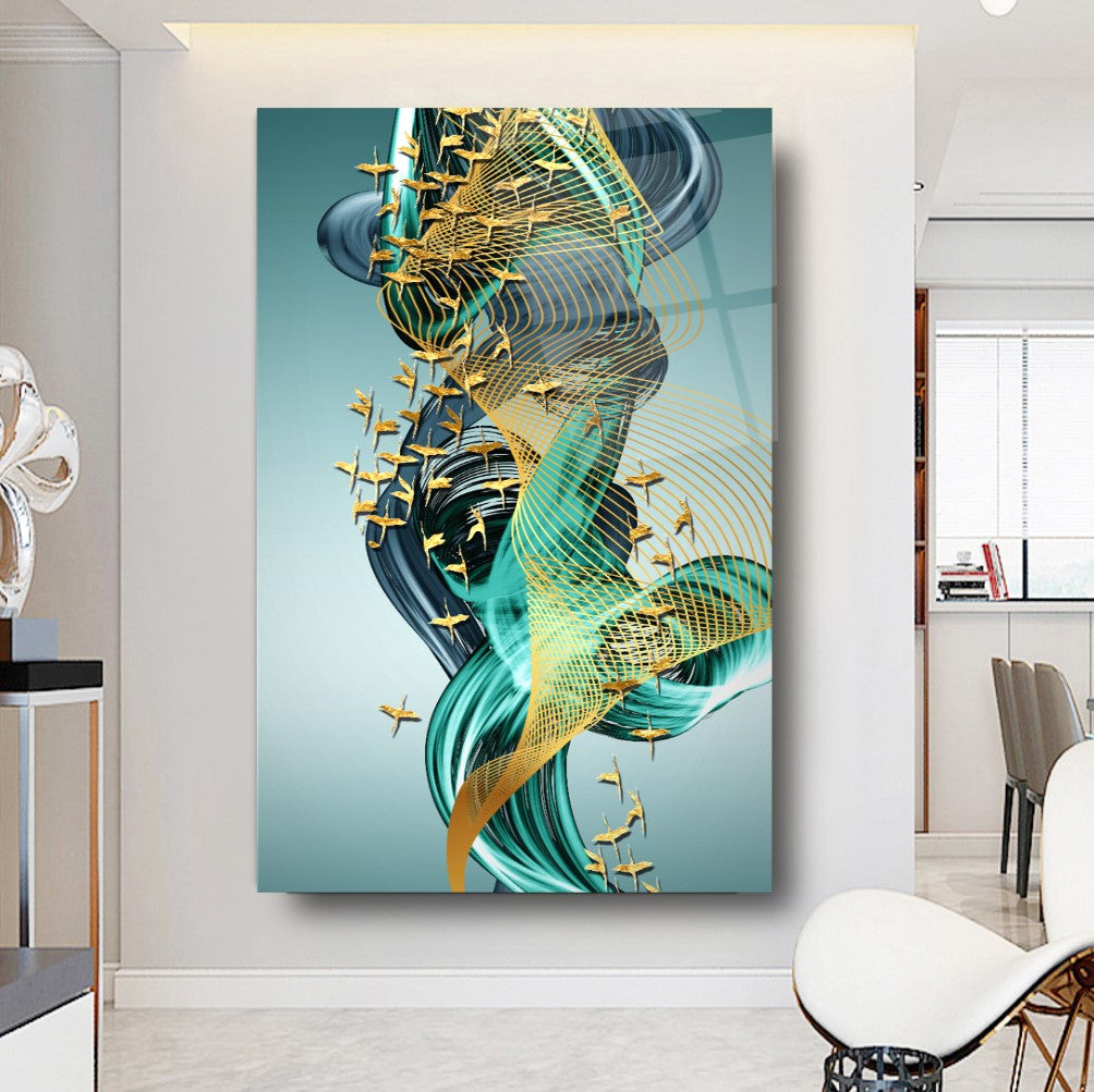 Birds Glass Wall Art