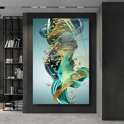 Birds Glass Wall Art - LUXARTDECO