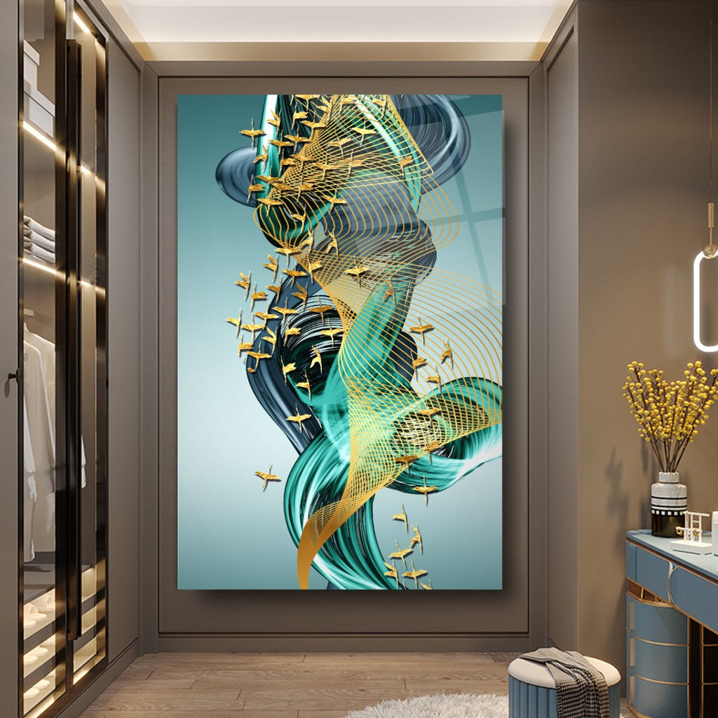 Birds Glass Wall Art