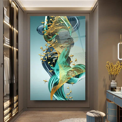 Birds Glass Wall Art - LUXARTDECO