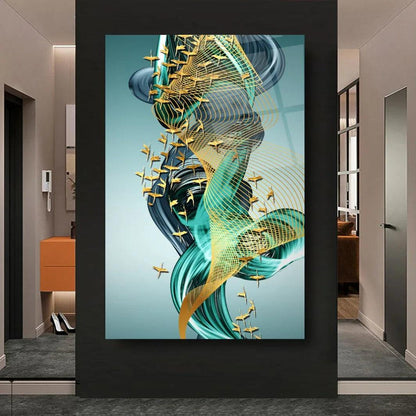 Birds Glass Wall Art - LUXARTDECO