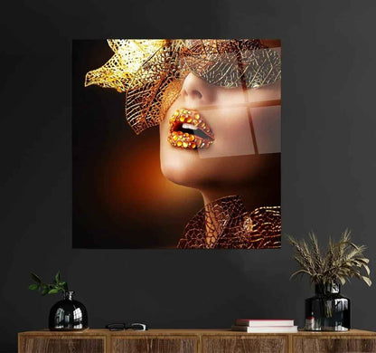 Woman Portrait Glass Wall Art