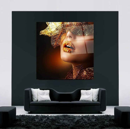 Woman Portrait Glass Wall Art