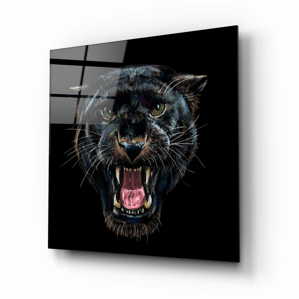 Jaguar Glass Wall Art - LUXARTDECO