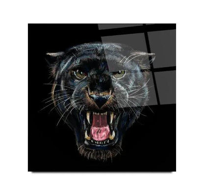 Jaguar Glass Wall Art - LUXARTDECO