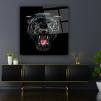 Jaguar Glass Wall Art - LUXARTDECO