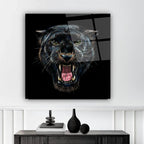 Jaguar Glass Wall Art - LUXARTDECO