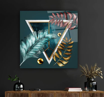 Colorful Leaves Glass Wall Art - LUXARTDECO