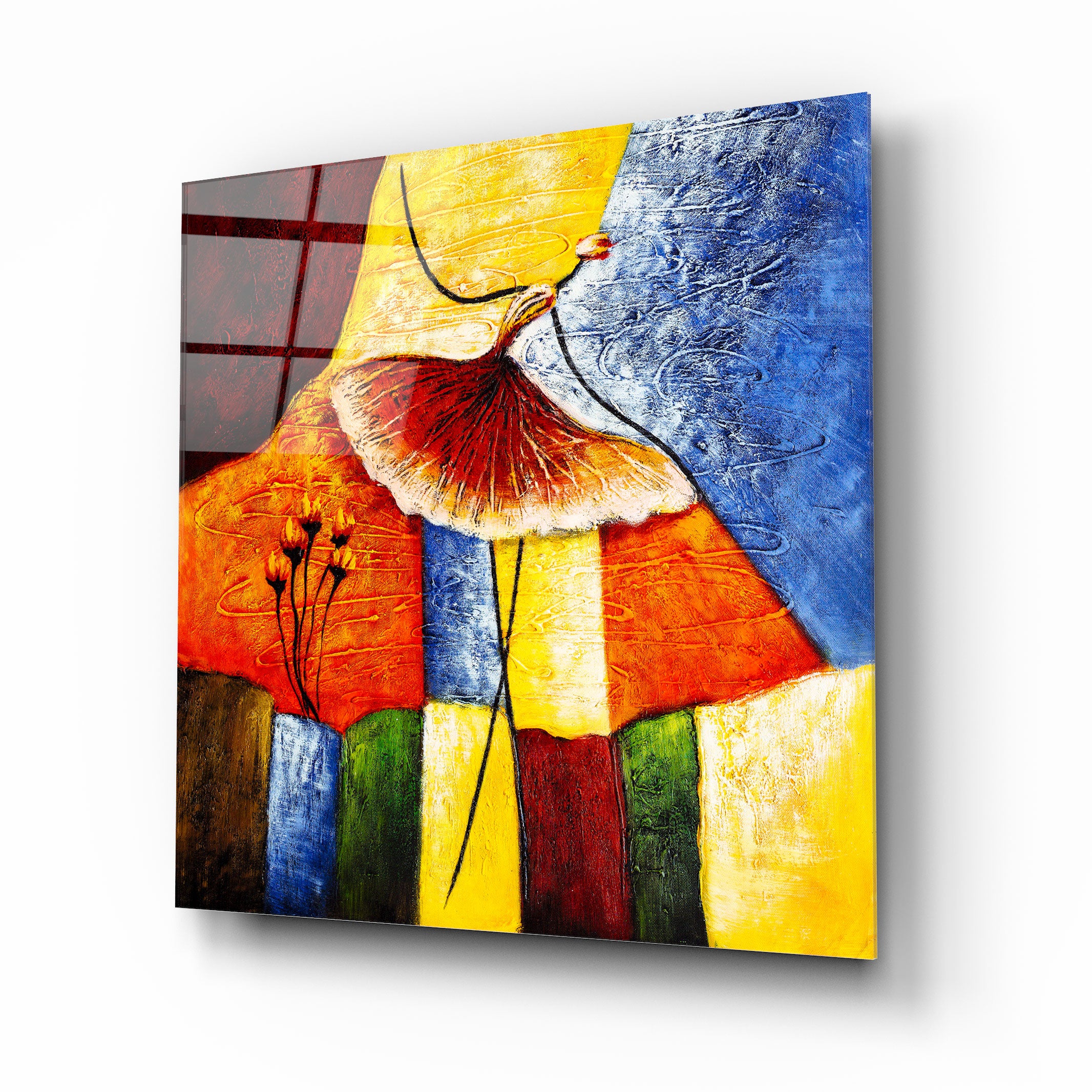 Abstract Glass Wall Art