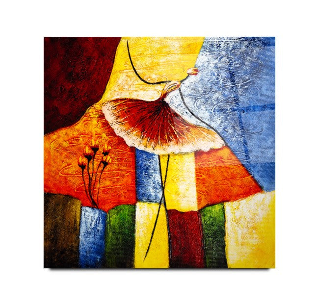 Arte astratta su parete in vetro 