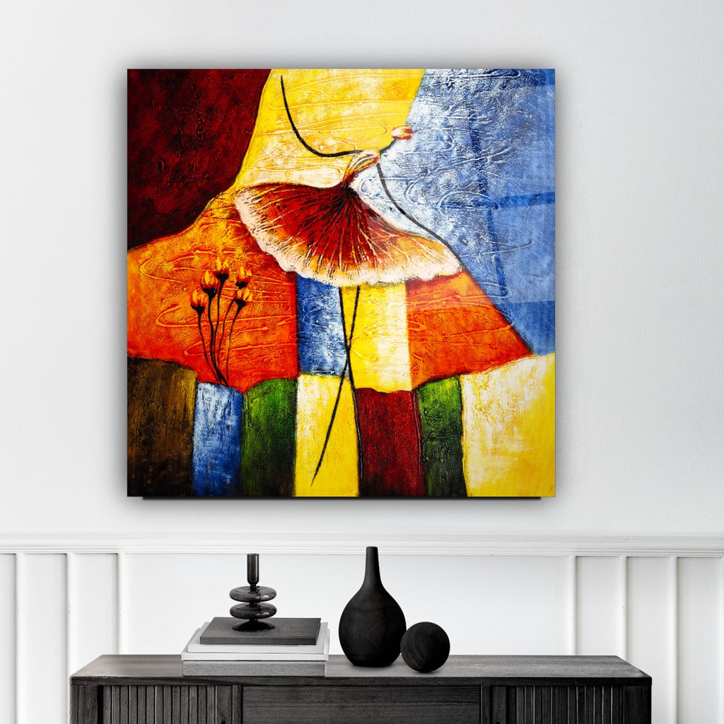 Abstract Glass Wall Art