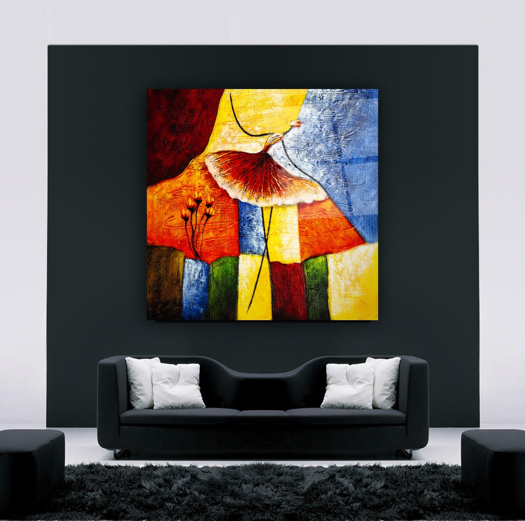Abstract Glass Wall Art