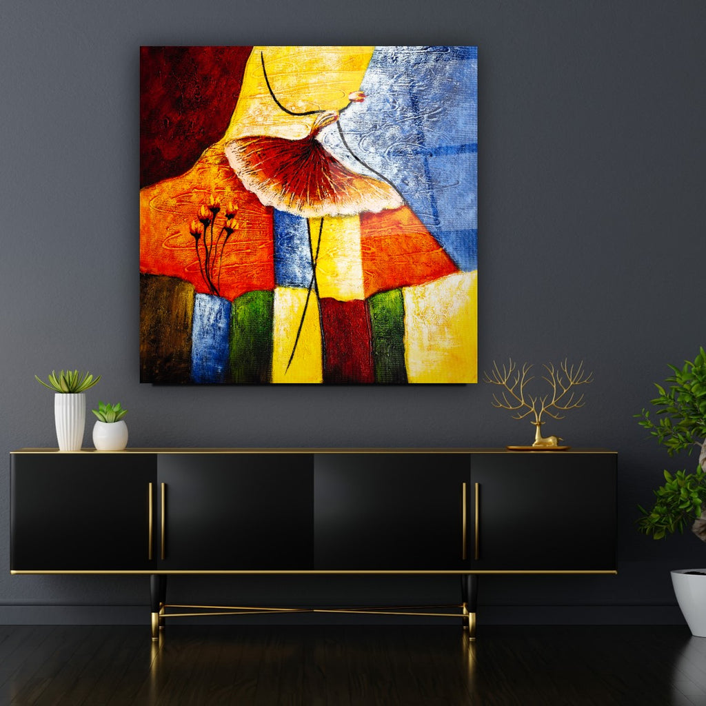 Abstract Glass Wall Art