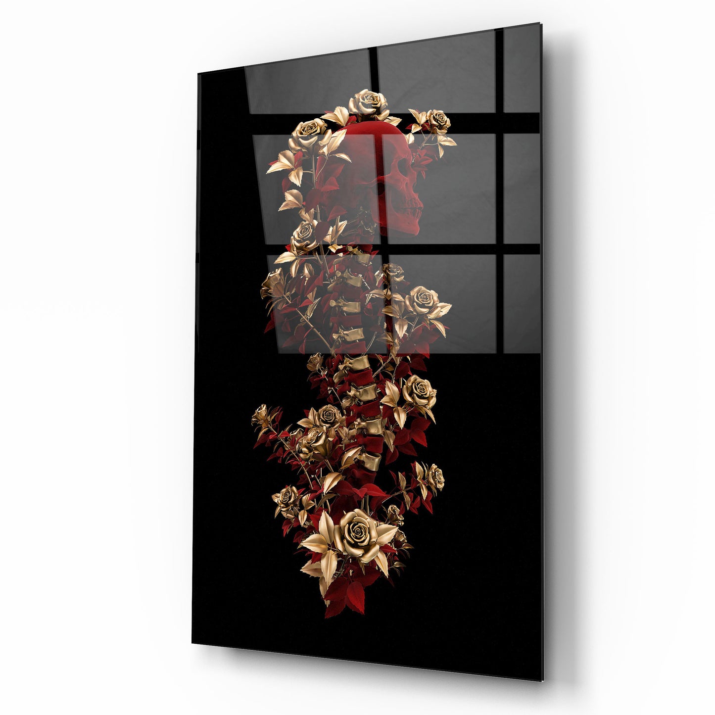 Arte del Cranio Quadro in Vetro Temperato