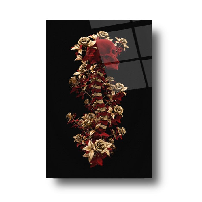 Arte del Cranio Quadro in Vetro Temperato