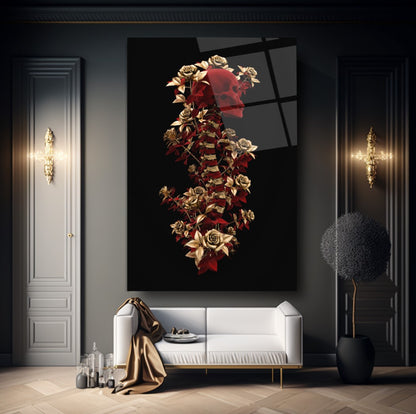 Arte del Cranio Quadro in Vetro Temperato