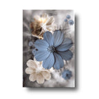 Blue Flower Glass Wall Art