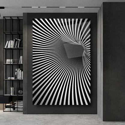 Optical Illusion Glass Wall Art - LUXARTDECO