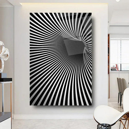 Optical Illusion Glass Wall Art - LUXARTDECO