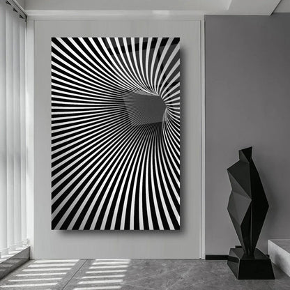 Optical Illusion Glass Wall Art - LUXARTDECO