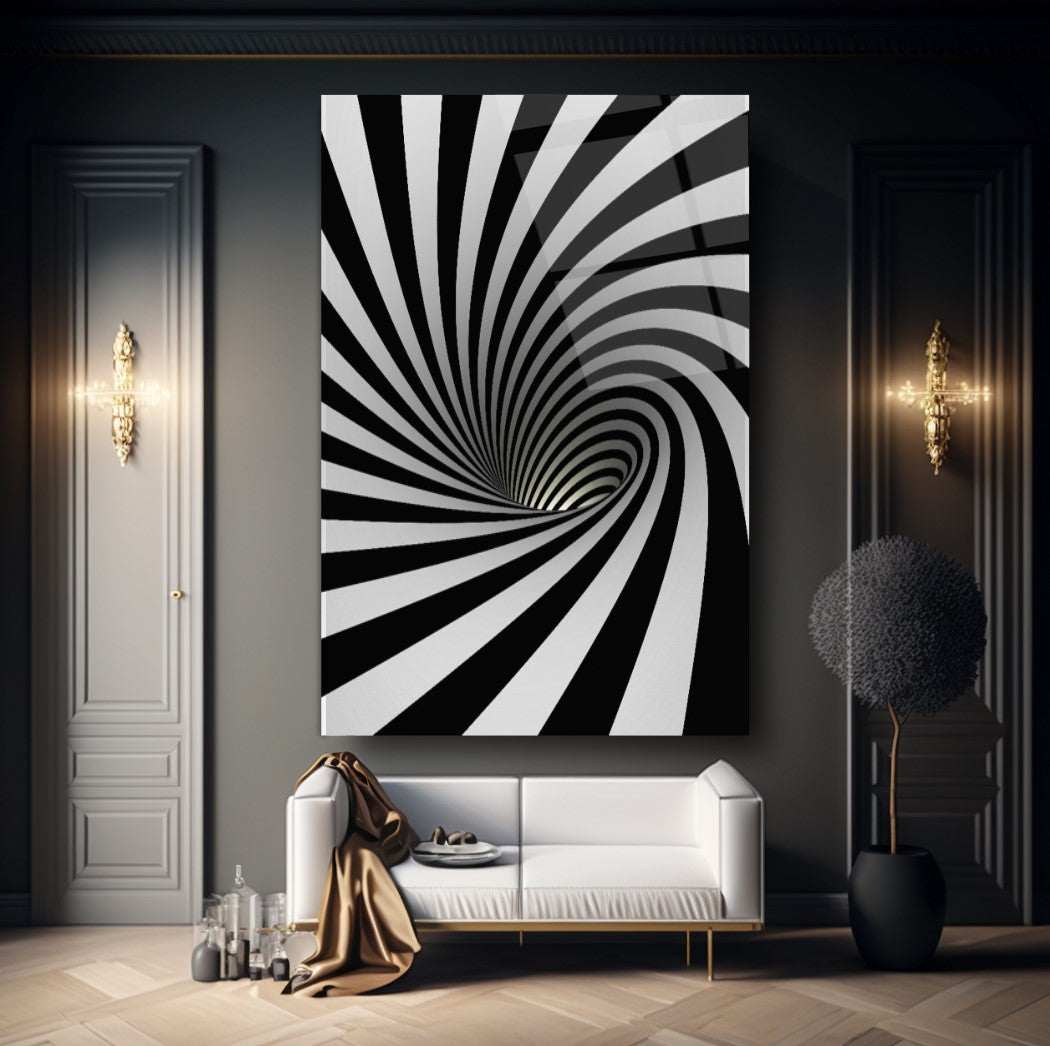 Spiral Tableau en Verre Trempé