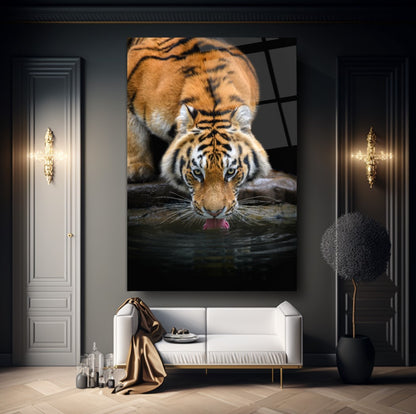 Tiger Tableau en Verre Trempé