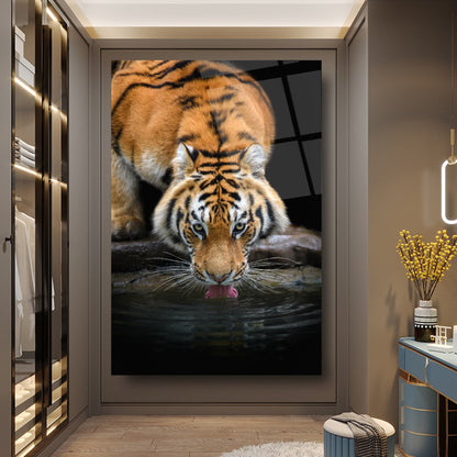 Tiger Tableau en Verre Trempé