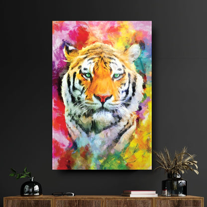 Tiger Tableau en Verre Trempé
